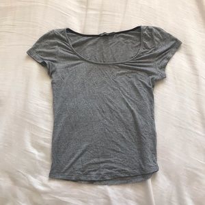Basic Gray Fitted Top